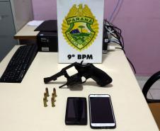 Pontal do Paraná, 23 de janeiro de 2019. Operação Verão 2018/2019 - Flagrante de Posse de Arma de Fogo