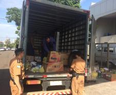 Ação integrada da PM com a comunidade resulta na coleta de mais de três toneladas de donativos 