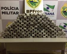 BPFron apreende 90 quilos de maconha em Guaíra (PR)