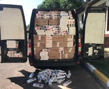 Veículo de turismo é apreendido pela PM com 150 caixas de cigarros contrabandeados no Noroeste do estado