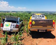 No Centro-Sul do estado, Operação Carnaval do BPRv apreende veículo com 25 caixas de cigarros contrabandeados