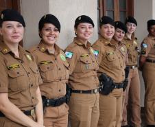 Curitiba, 26 de fevereiro de 2019. Homenagem as policiais militares pelo dia internacional da mulher