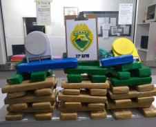 Munições e 40 quilos de maconha são apreendidos em apenas uma abordagem em União da Vitória (PR)