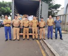 Campanha Abrace Vidas do 2º Batalhão arrecada quase oito toneladas de mantimentos para o Hospital do Câncer de Londrina (HCL)
