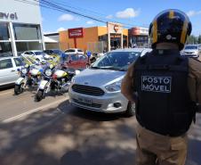 Escolta de motos do BPRv apoia passeio motocilístico em Cascavel (PR)