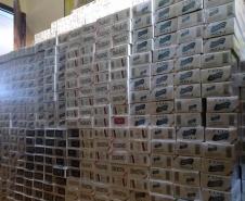 Acidente de trânsito leva PM a apreender mais de 2,5 mil pacotes de cigarros no Noroeste do estado