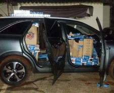 Policiais Militares da 5º CIPM apreendem mais de 4,4 mil pacotes de cigarro contrabandeado em São Lourenço