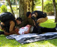 São José dos Pinhais, 30 de março de 2019. Exercício de APH Tático - 17º BPM