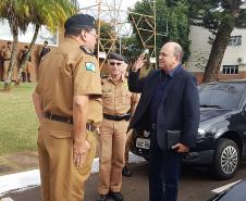 Londrina, 10 de abril de 2019. Visita do Secretário de Segurança ao 5º BPM em Londrina