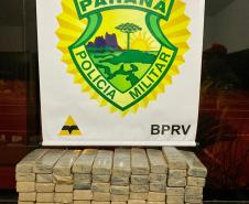 Moto com quase 40 quilos de maconha é apreendida pela PRE em Iporã (PR)