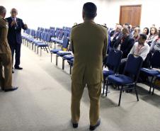 Pinhais, 11 de abril de 2019. Palestra do Cel. Hudson na Expotrade