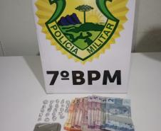 No Noroeste do estado, PM apreende 32 porções de maconha e 23 pedras de crack 