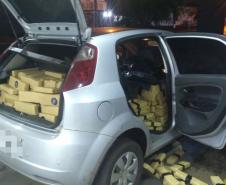 Quase meia tonelada de maconha é apreendida pela PM em Laranjeiras do Sul, no Centro-Sul do estado