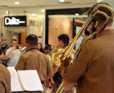 Curitiba, 11 de maio de 2019. Apresentação da Banda da PMPR em homenagem ao Dia das Mães.