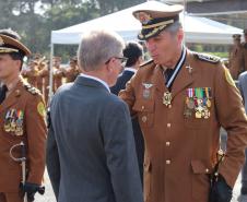 São Jose dos Pinhais, 20 de Maio de 2019. Dia do Patrono da PMPR. Entrega de Medalha Cel Sarmento pelo Comandante Geral Cel Pericles ha uma das autoridades presente.