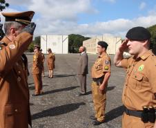 São Jose dos Pinhais, 20 de Maio de 2019. Dia do Patrono da PMPR. Entrega de Medalha Cel Sarmento pelo Comandante Geral Cel Pericles ao Sd. Haccourt.