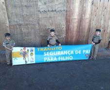 “Educando Crianças Para o Trânsito”: projeto, desenvolvido pela PM de São João, transforma ruas da cidade em salas de aula

