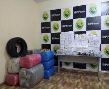 Na Fronteira do estado com o Paraguai, grande quantidade de anabolizantes é apreendida pela PM dentro de carro