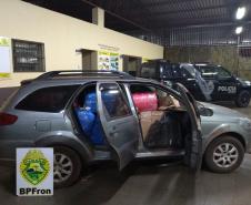 Na Fronteira do estado com o Paraguai, grande quantidade de anabolizantes é apreendida pela PM dentro de carro