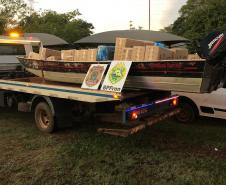 Em porto clandestino, BPFron apreende cerca de 2 mil pacotes de cigarros contrabandeados do Paraguai