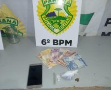 No Oeste do PR, PM apreende drogas e arma de fogo durante o fim de semana