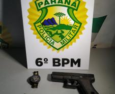 No Oeste do PR, PM apreende drogas e arma de fogo durante o fim de semana