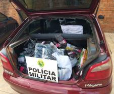 Drogas e mercadorias contrabandeadas são apreendidas pela PM no Oeste paranaense