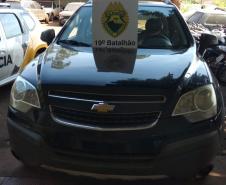 Um dia após roubo, PM recupera carro em Guaíra, no Oeste do estado