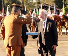 Curitiba, 28 de junho de 2019. Regimento de Polícia Montada comemora 140 anos com solenidade e a participação do presidente em exercício, Hamilton Mourão.