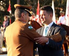 Curitiba, 28 de junho de 2019. Regimento de Polícia Montada comemora 140 anos com solenidade e a participação do presidente em exercício, Hamilton Mourão.