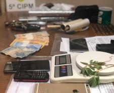 Drogas, armas e munições são apreendidas pela Polícia Militar e Polícia Civil no Noroeste do estado