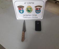 Três homens são presos e arma de fogo é apreendida pela PM nos Campos Gerais