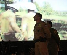 Curitiba, 04 de agosto de 2019.  Culto da Policia Militar Comunidade Alcance Foto: Comandante Geral Cel. Pericles de Matos e Cel Prestes.