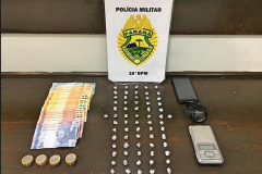Drogas, armas de fogo e materiais sem procedência são retirados de circulação pela PM em Telêmaco Borba (PR)