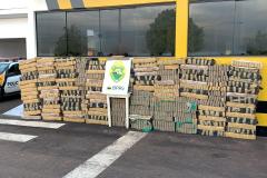 BPRv encontra 1,5 tonelada de maconha em fundo falso de caminhão