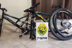 Em ocorrências distintas, PM apreende arma e recupera bicicletas e motocicletas furtadas no Noroeste do estado