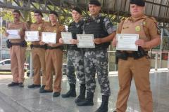 Policiais que interviram em roubo são homenageados pela Câmara Municipal de Ponta Grossa
