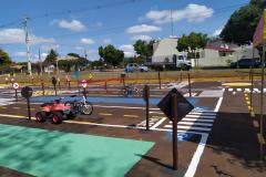 Pista de trânsito para aulas práticas de educação de trânsito é inaugurada no pátio do 7º BPM, em Cruzeiro do Oeste (PR) 