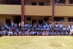 Alunos da Escola Santana em Pato Branco (PR), recebem visita dos policiais militares da ROTAM/CANIL 