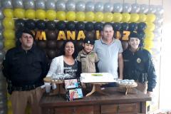 PM realizada festa surpresa para menina de 5 anos, em Pato Branco (PR)