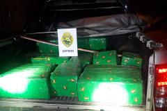 Caminhonete com quase 280 quilos de maconha é apreendida pelo BPFron no Oeste do estado