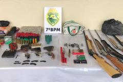 PM cumpre Mandados de Prisão e apreende oito armas de fogo e mais de 160 munições no Noroeste do estado