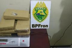 BPFron prende homem que transportava mais de 15 quilos de maconha em ônibus de viagem em Capitão Leônidas Marques (PR)
