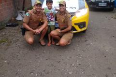 PM participa de aniversário de pequeno fã em Matinhos, no Litoral do Paraná 