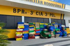 Polícia Rodoviária encontra 3,5 toneladas de maconha escondida em carga de paletes no Noroeste do estado