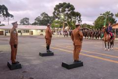 Regimento de Polícia Montada da PM celebra passagem de comando durante solenidade militar em Curitiba