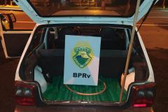 BPRv intercepta carro carregado com quase 240 quilos de maconha no Norte do estado