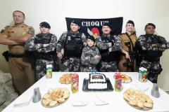 Adolescente recebe surpresa do Pelotão de Choque no aniversário de 13 anos em Guarapuava (PR)