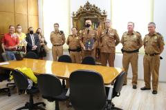 Oficial da PM recebe homenagem do Comando-Geral da PM antes de entrar para a reserva remunerada