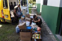 Batalhão da PM arrecada cestas básicas e produtos de higiene em Foz do Iguaçu (PR)